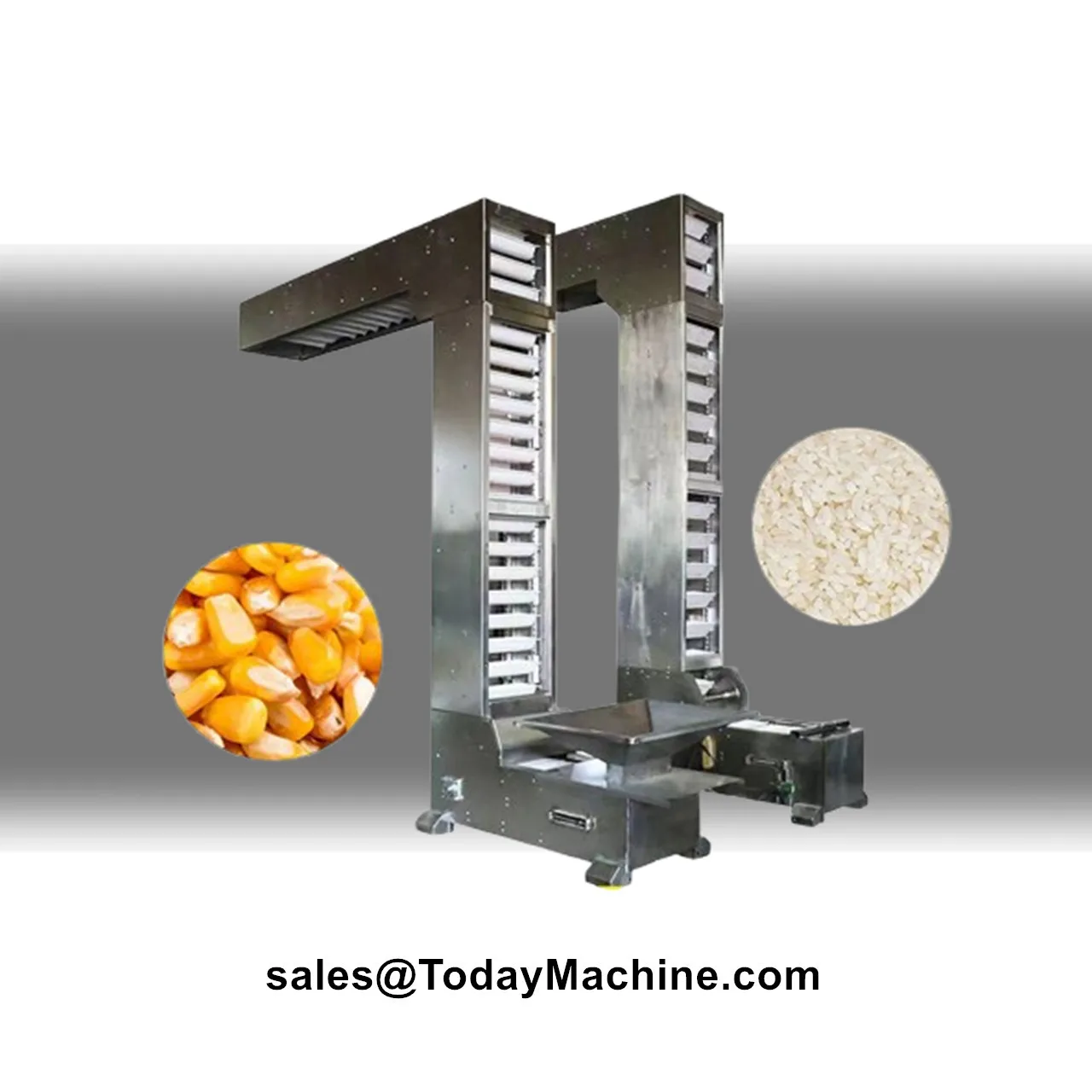 Z Type Bucket Elevator Conveyor for Potato Chips Granules Snacks