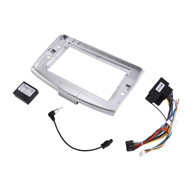 

ABQB-Car Radio Panel 10Inch 2DIN Stereo Fascia Frame For Passat CC B6 2007-2015 Wiring Harness Power Cord Adapter Can