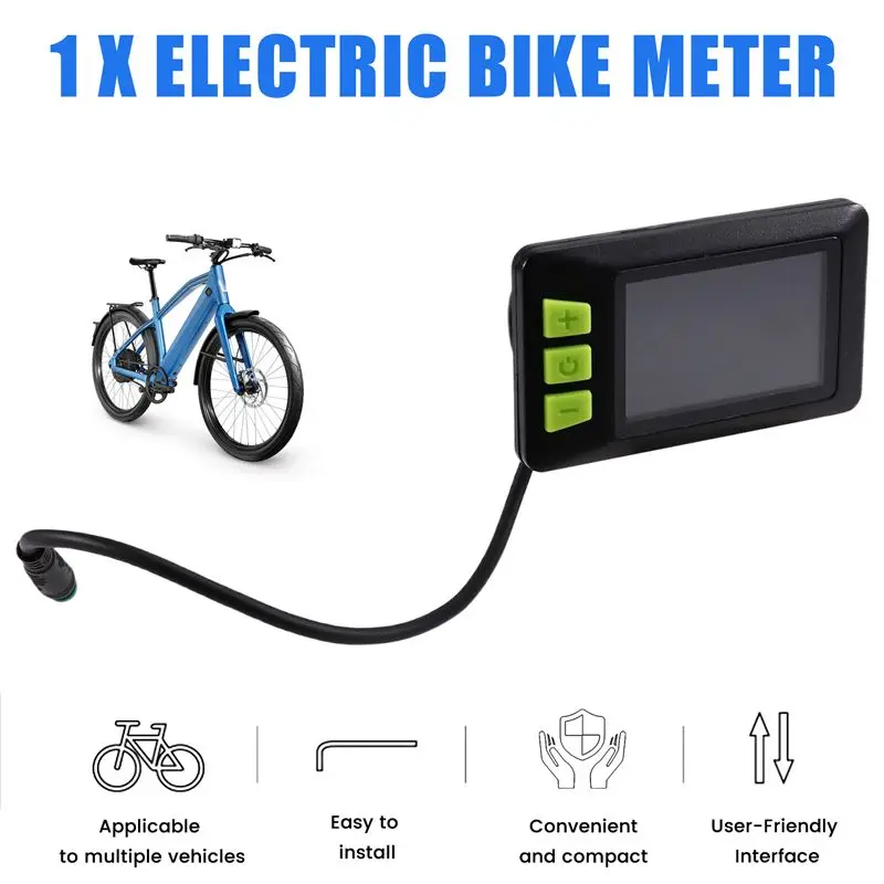 M93K-Mountain Bike 5Pin LCD Meter Display Dashboard 24V/36V/48V/60V For Electric Bike Parts