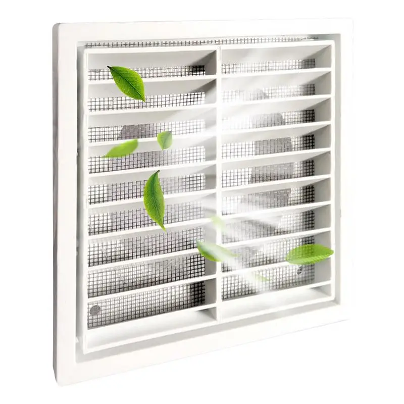 new Outdoor Square Vent Louver Ventilation Grill With Filter Fresh Air System Mosquito Insect Net Cover Screen Exhaust Outlet