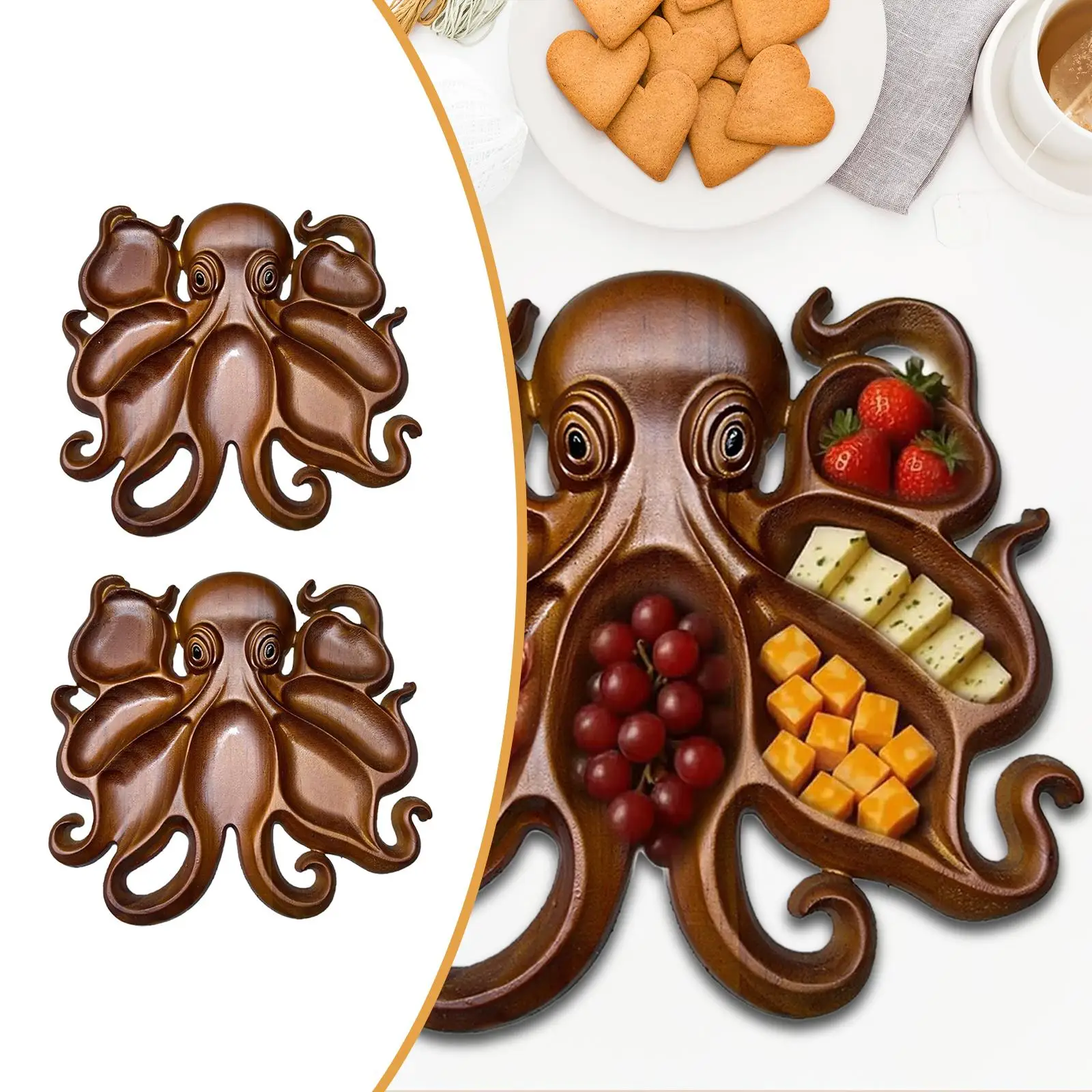 الخشب الحيوان Charcuterie طبق وجبات خفيفة طبق الخضروات منزل الاحترار الهدايا مع