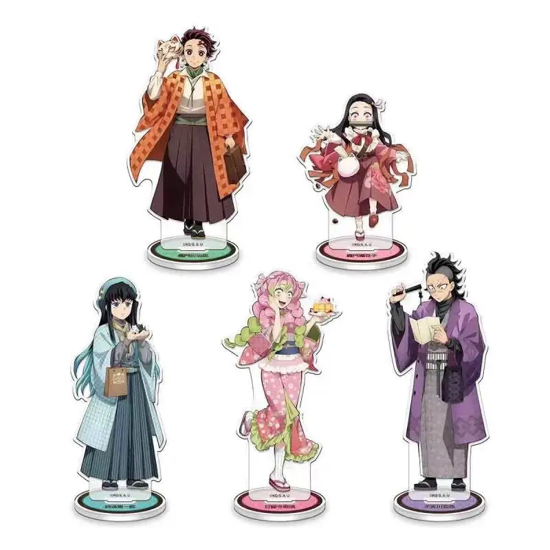 Cartel de Anime Demon Slayer acrílico Kawaii Kamado colección de dos dimensiones productos estudiantes creatividad decoraciones de escritorio barato