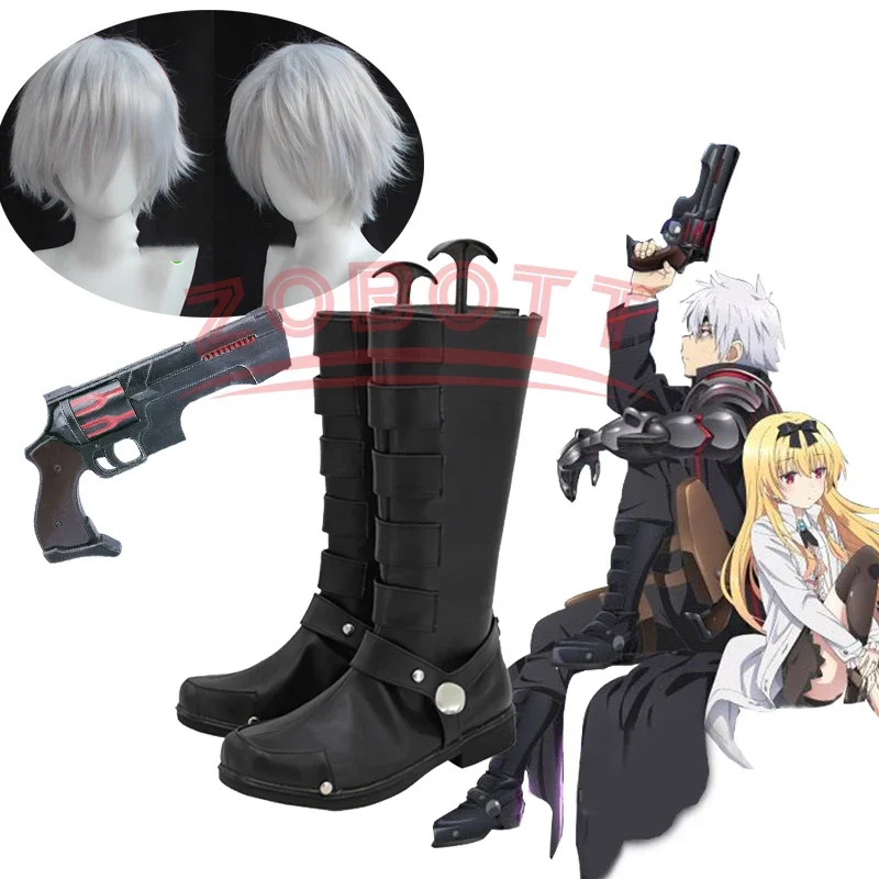 

Arifureta Shokugyou de Sekai Saikyou Hajime Nagumo Cosplay Boots Black Shoes Custom Made Any Size women men wig shoe props