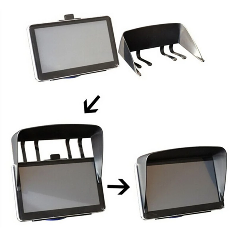 New 1 PC Black GPS Sunshade Visor For Navigator 7 Inch Car GPS Professional Sun Shade Anti Reflective GPS Screen Visor Hood