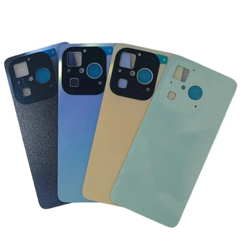 ل انفينيكس الساخن 40i X6528 X6528B الإسكان الكامل الإطار الأوسط + البطارية الغطاء الخلفي الباب الخلفي مع عدسة الكاميرا إصلاح أجزاء #5