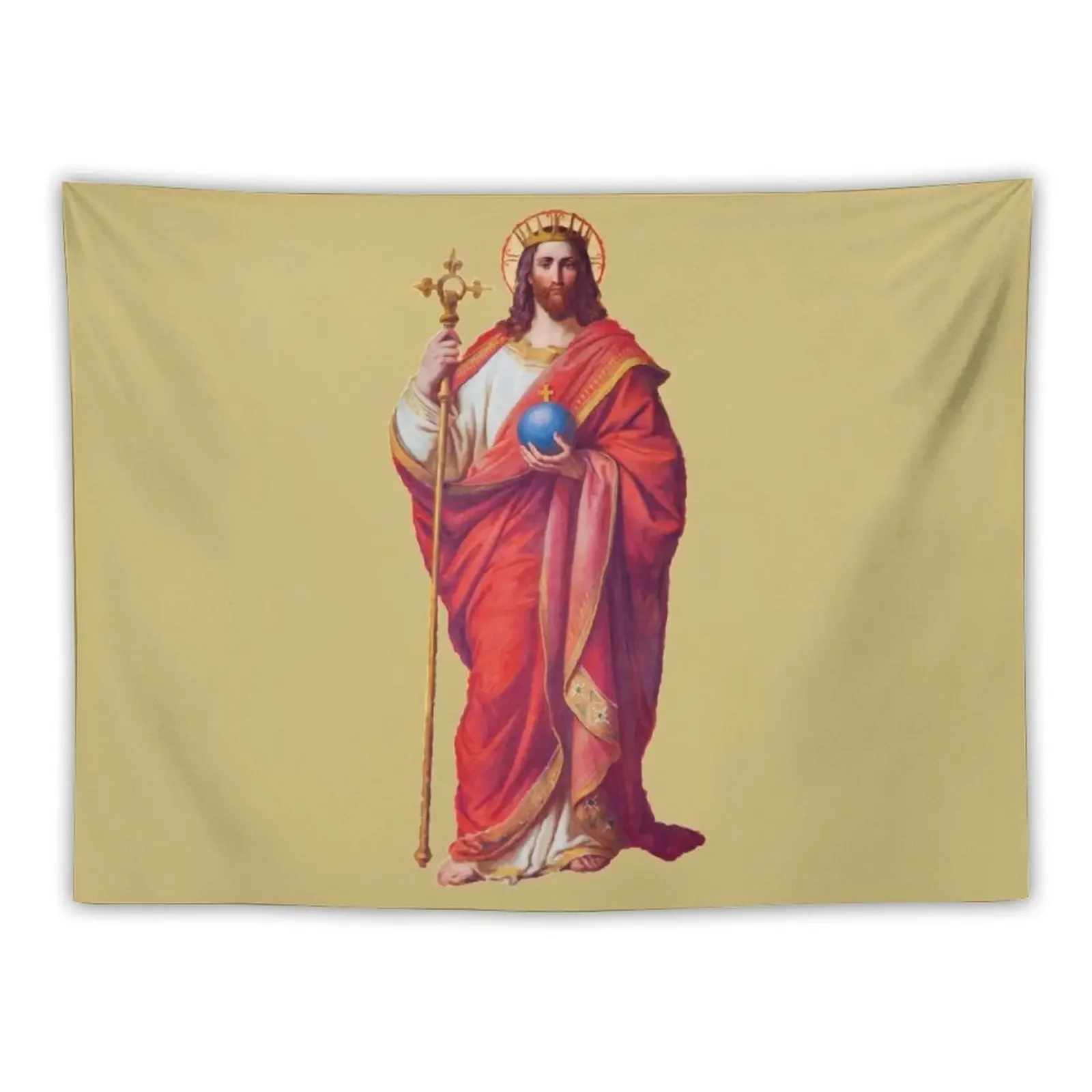 

Jesus Christ King of the World Tapestry On The Wall Decoration Wall Bedroom Decor Wall Decor Tapestry