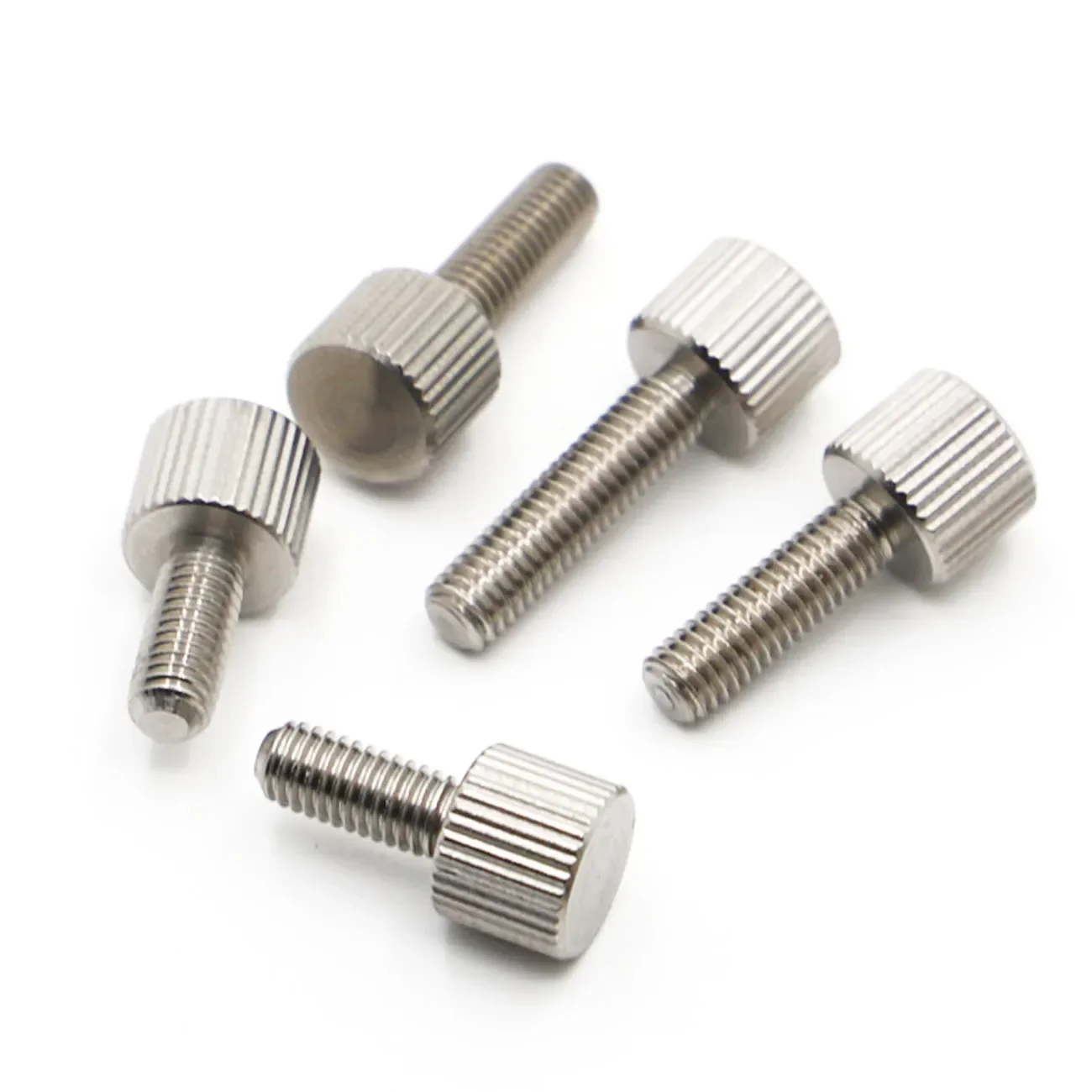

304 Stainless Steel Knurl Flat Round Head Hand Tighten Thumb Screw M2 M2.5 M3 M4 M5 M6 Chassis Thumb Bolt Adjust Toolless