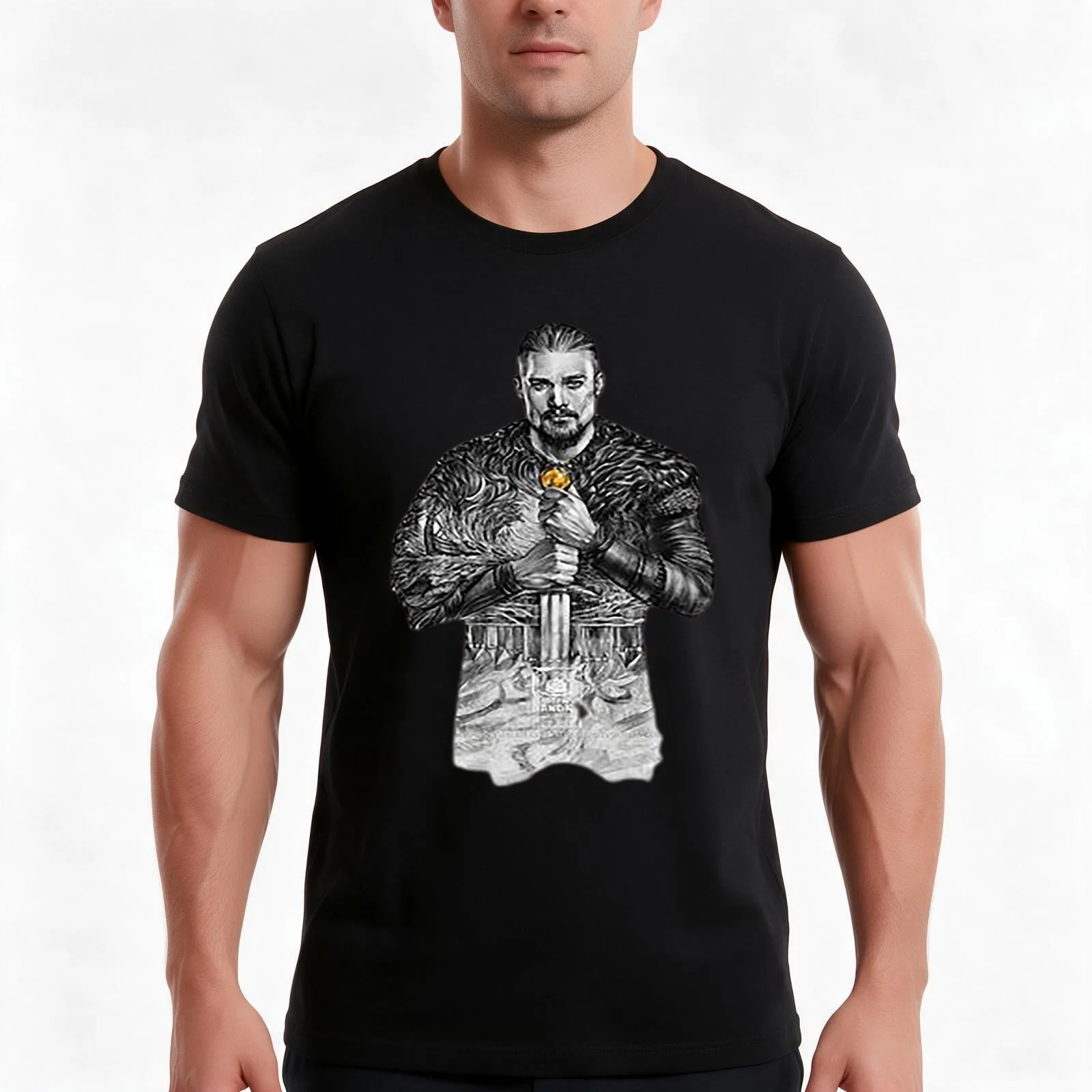 the last kingdom uhtred T-Shirt Summer Casual Cotton Tee Oversized Streetwear Tops Vintage Graphic Print Unisex Men Women