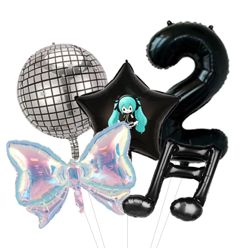 Hatsune Miku MEIKO KAITO Themed Balloon Bouquet Foil Mylar for Vocaloid Family Birthday Party Cake Table Decor - view 2