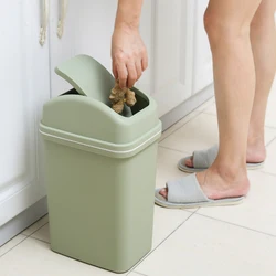 Premium Swing-top Kitchen Trash Can - Removable Lid Easy To Empty Swing-top Lid For Easy Living Room Swing Top Kitchen