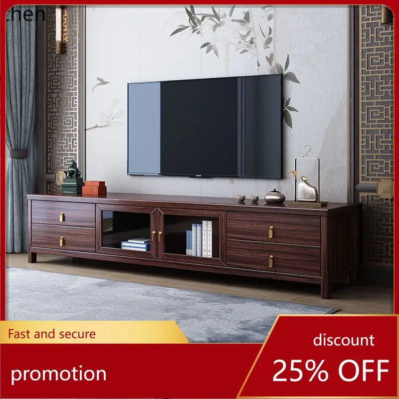 

HT ebony TV cabinet coffee table combination new light luxury living room film and television TV cabinet