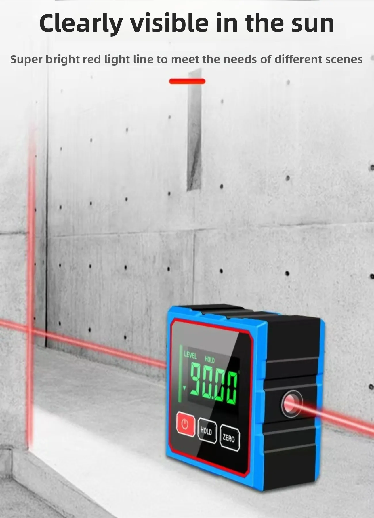 With Magnetism Cross Electronic Laser USB Rechargeable Protractor Level Angle Ruler Angle Measurement Inclinometer