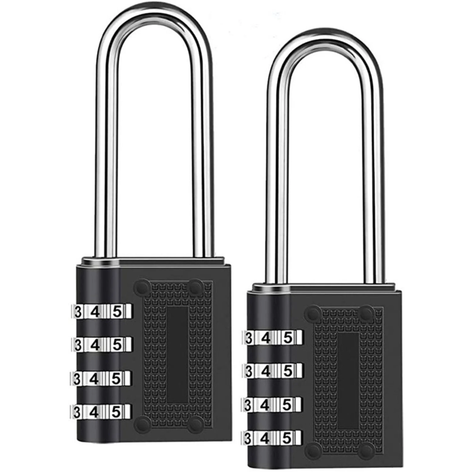 2PCS Wholesale Long Shackle 4 Digit Combination Lock - Resettable Lock