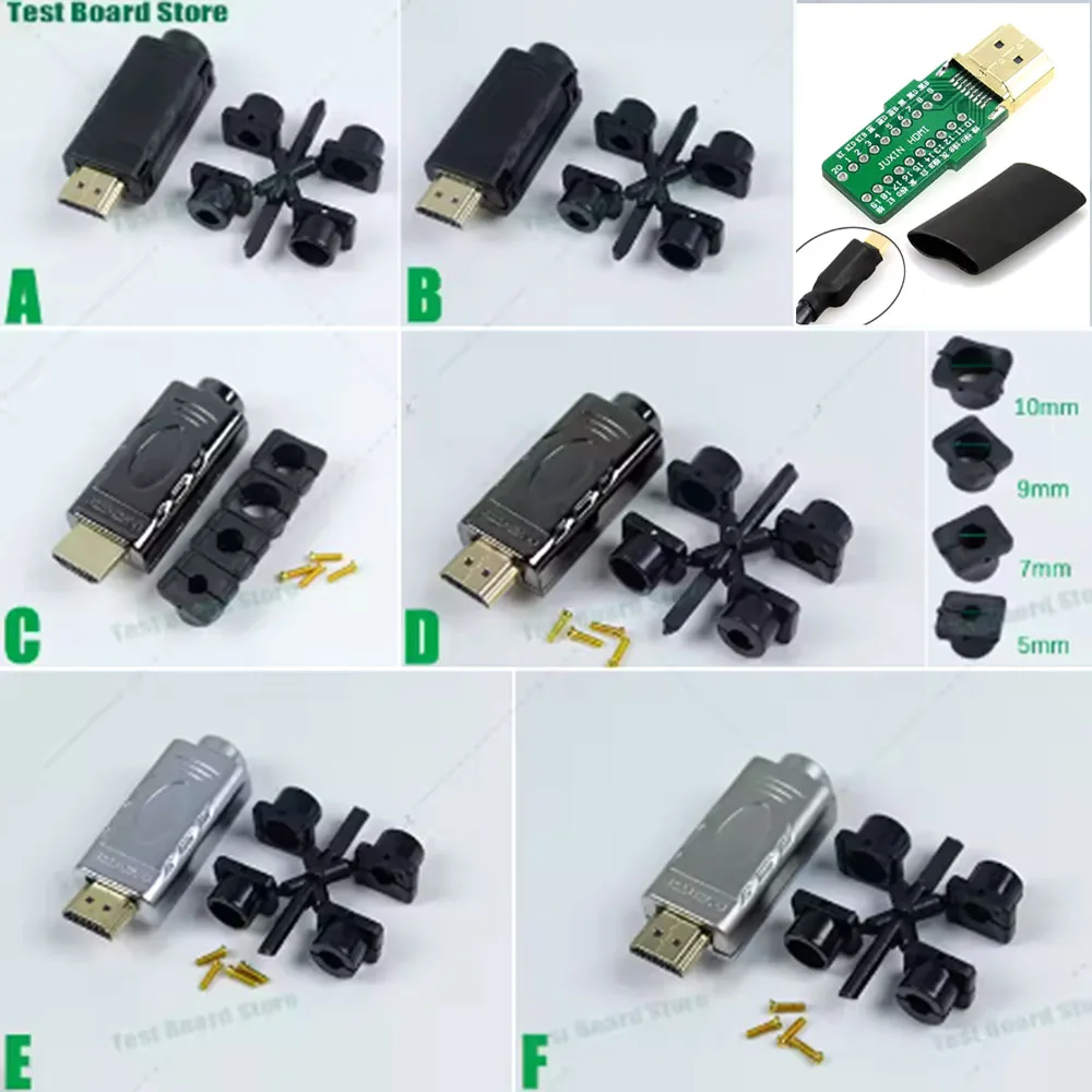 

HDMI-Compatible 2.0 HD Male Plug DIY Connector Breakout Terminals Solderless / Soldering Modular Computer TV Video Plug