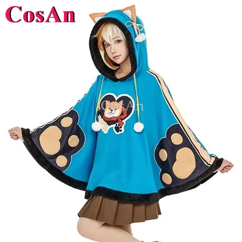 

Костюмы для косплея CosAn Game Genshin Impact Gorou/Sheena, модные осенне-зимние пальто для повседневной носки, милый плащ, новинка