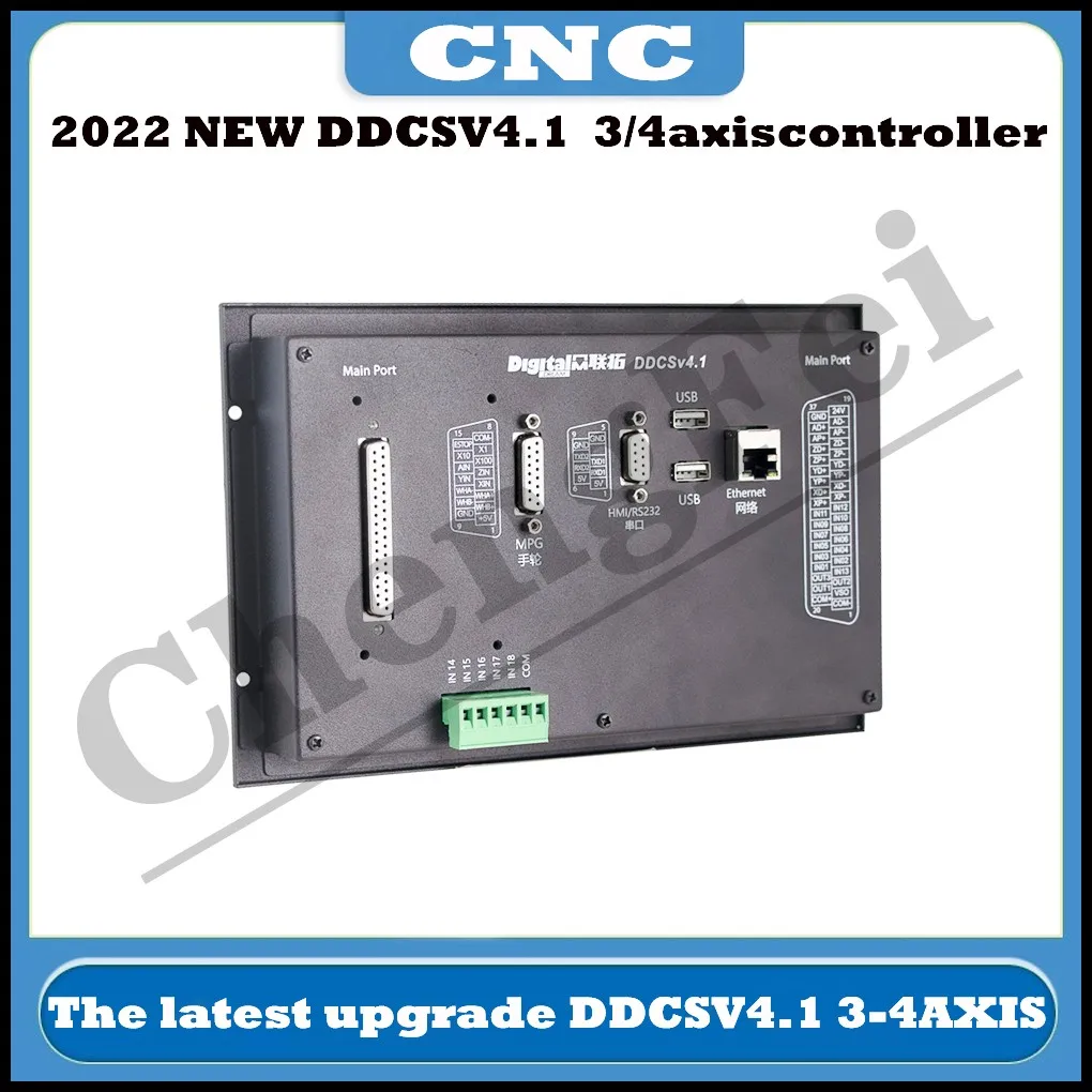 Il più nuovo Controller Stand Alone Offline CNC DDCSV4.1 3/4 Axis G Code CNC per fresatrice per incisione con volantino MPG E-Stop