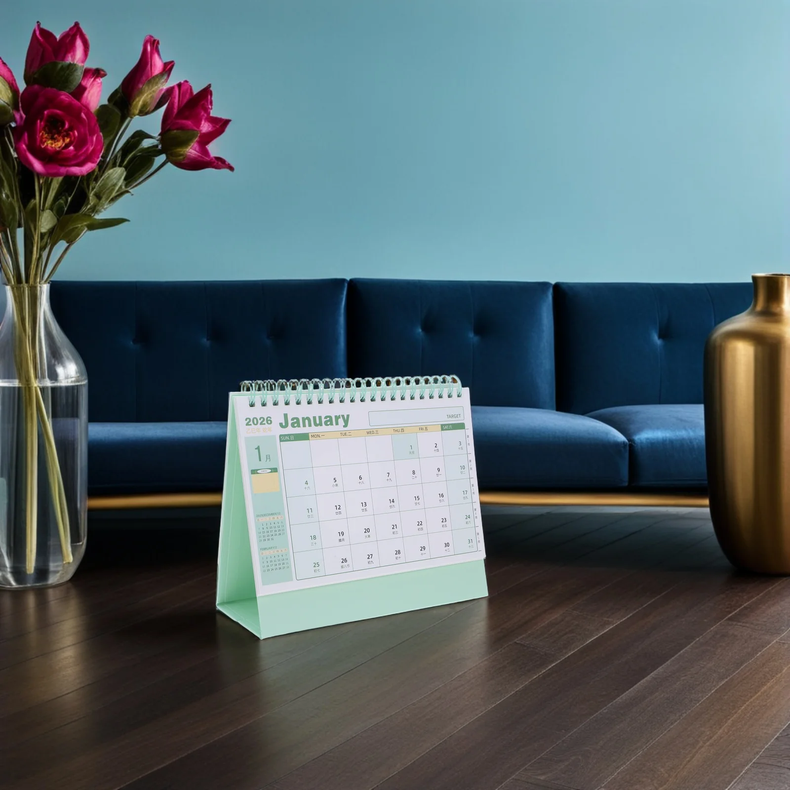 

Desk Calendar 2026 12 Month Daily Flip Planner Thick Paper No Ink Bleed Standing Table Calendar for Office Home Use