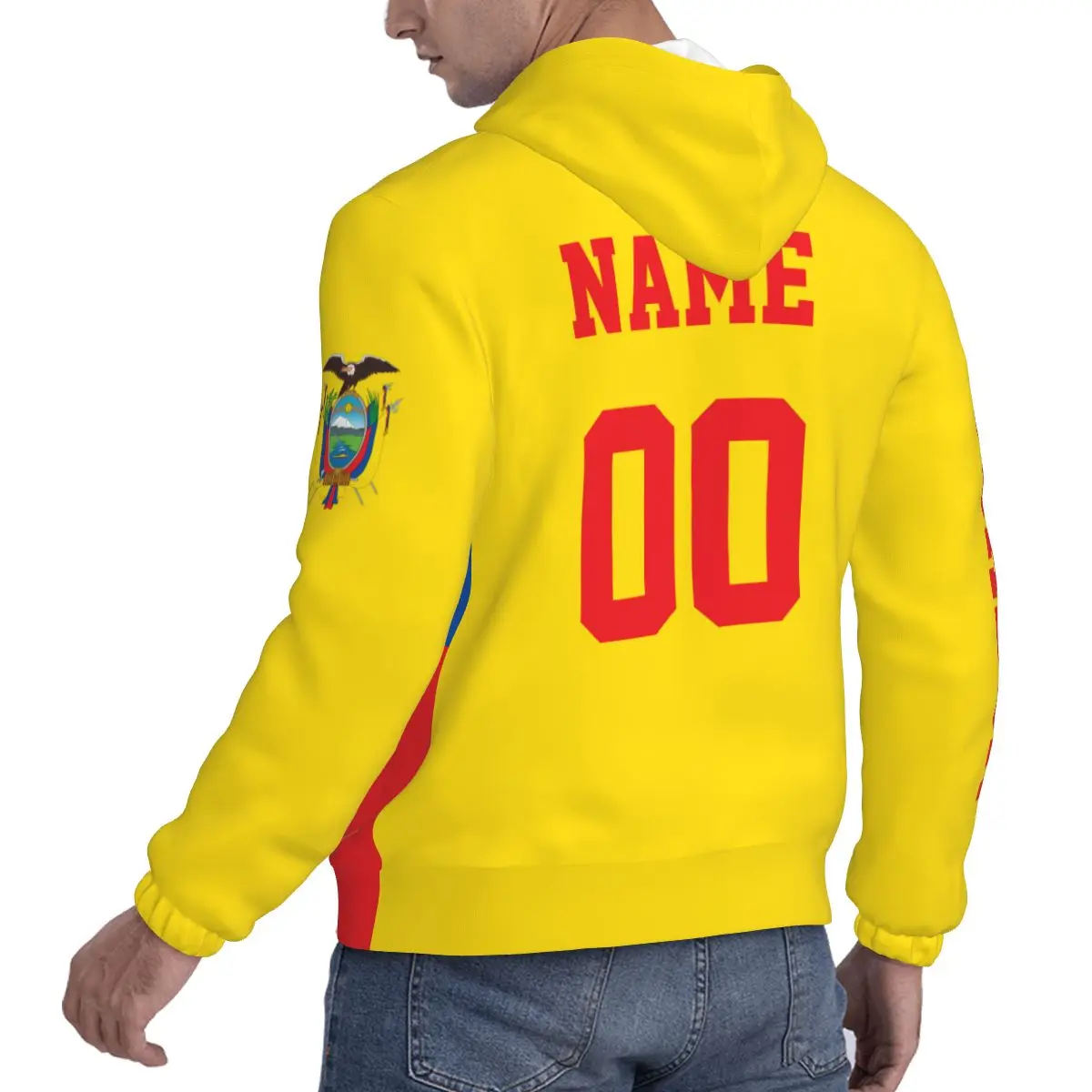 Ecuador 3D Country Flag Print Custom Name Number Men Soccer Sweatshirt Women Hip Hop Streetwear Tracksuit Clothing