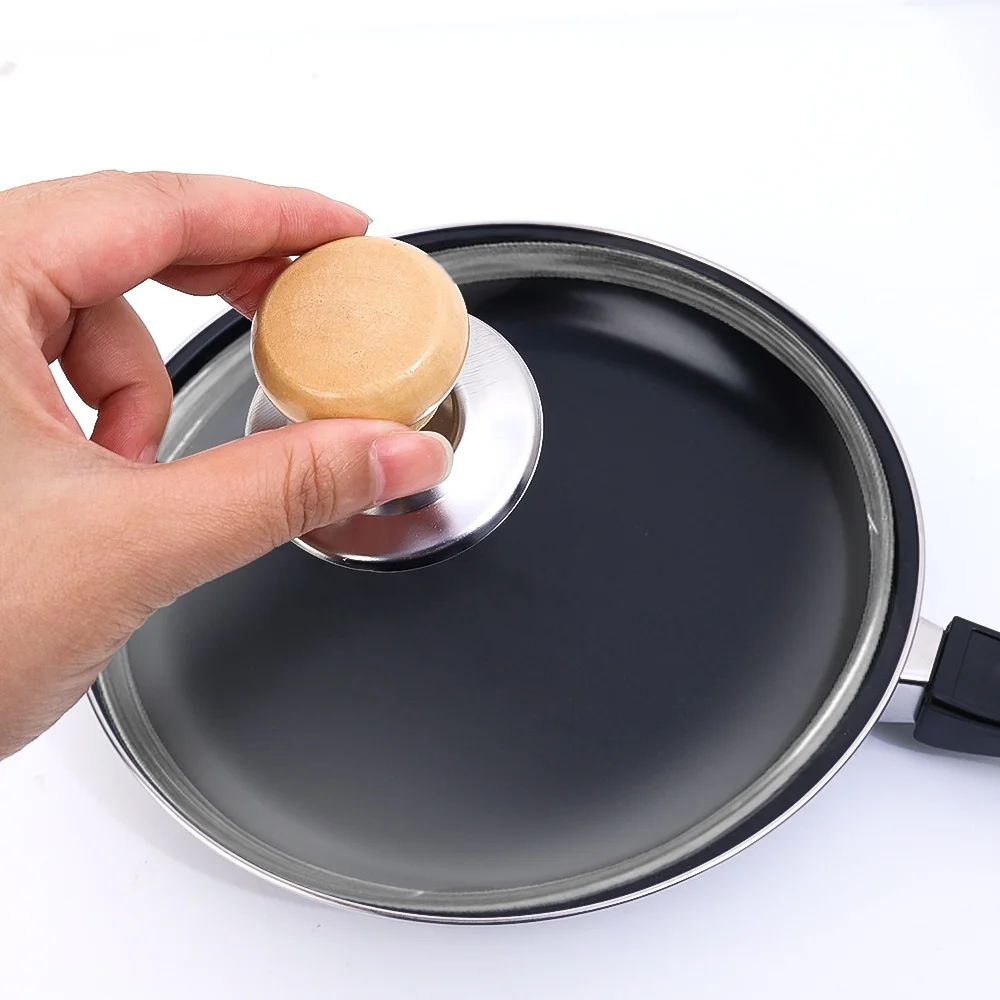 

1/2pcs Pot Lid Handle Stainless Steel Anti Slip Heat Resistant Pot Lid Handle Compact Exquisite Home Kitchen Accessory