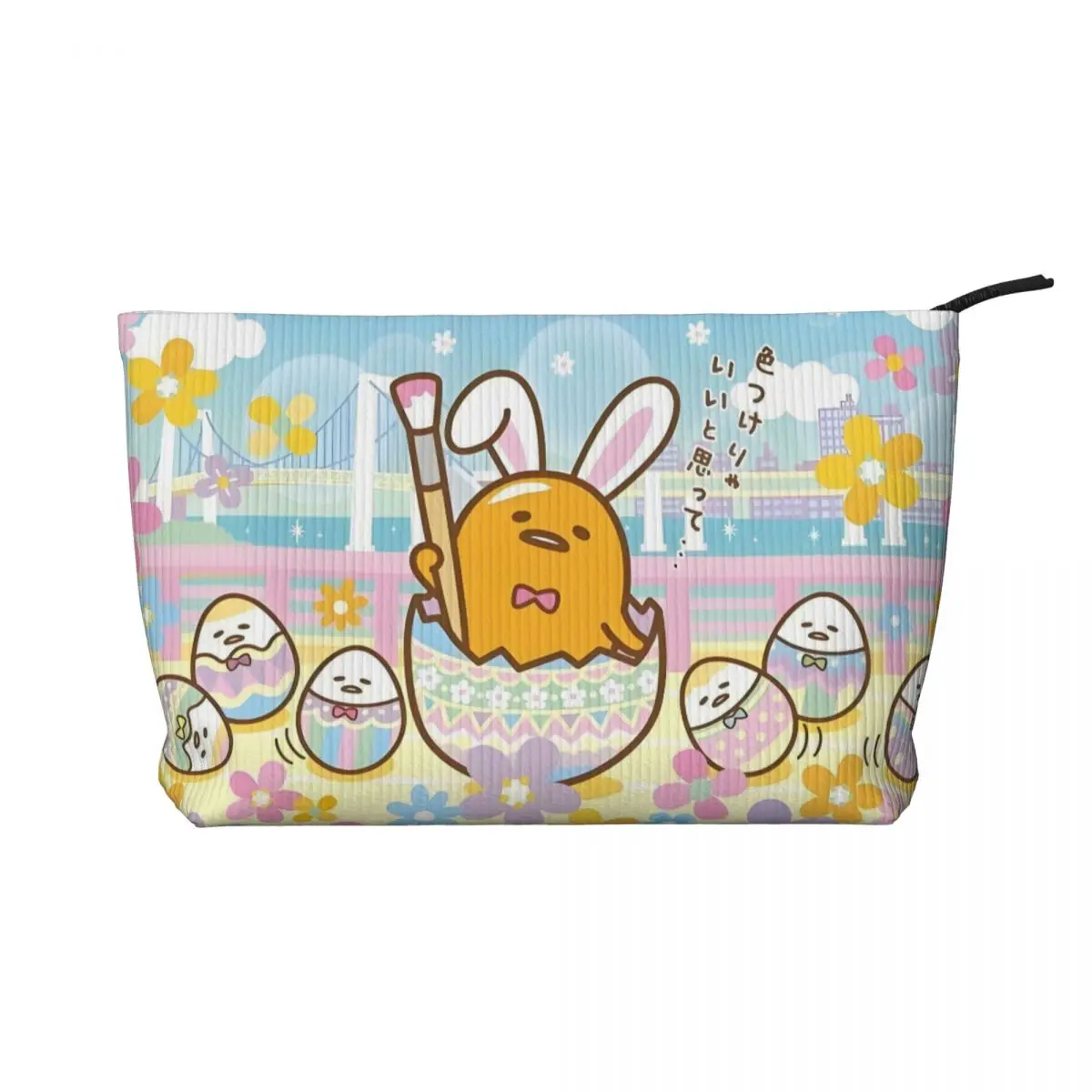 

Дорожная сумка для туалетных принадлежностей в стиле аниме Gudetama с героями мультфильмов, вельветовый косметический органайзер для макияжа для женщин, чехол для хранения красоты Dopp Kit