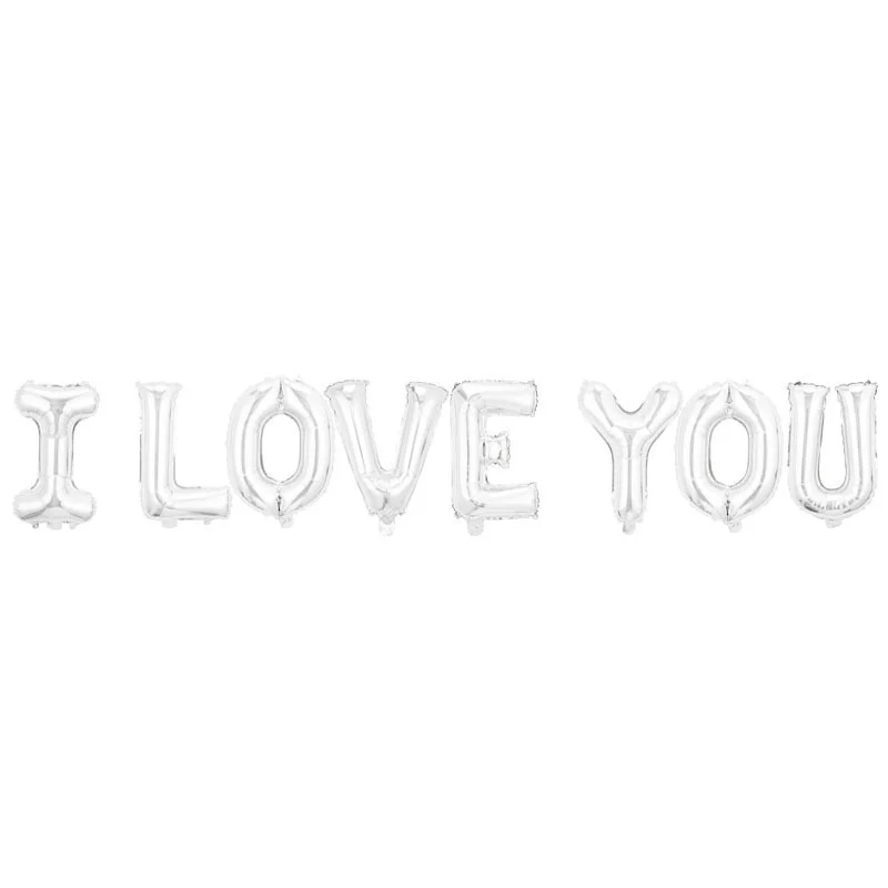 16 Zoll „I Love You“ Buchstabenbanner, große Liebesdekorationsballons für Hochzeitssaison, Verlobung, Brautgeschenk, Muttertag – Detail 12