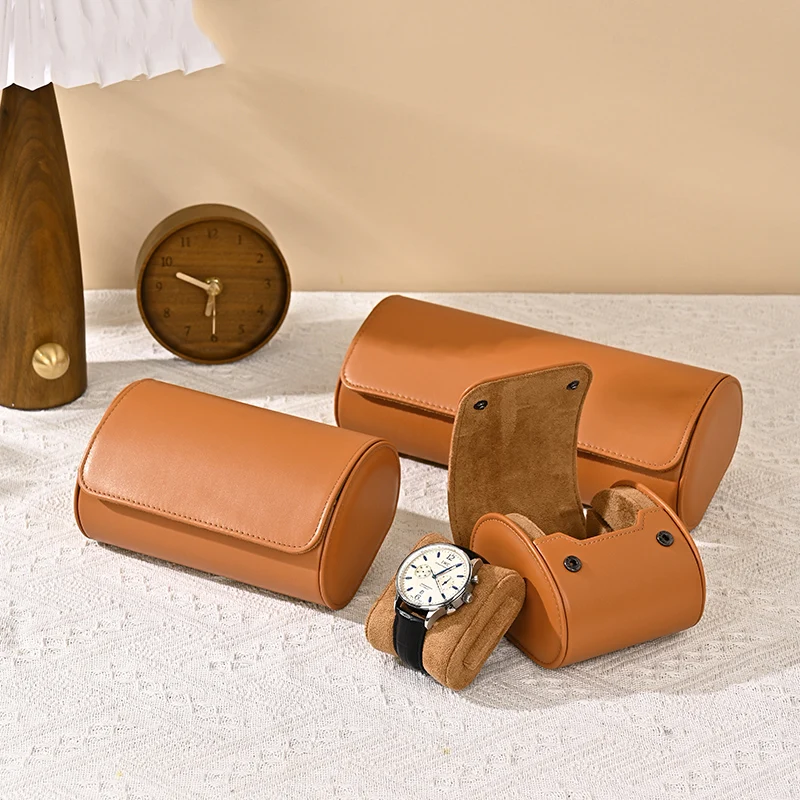 Oirlv Portable Jewelry Box Jewelry Organizer Roll 1 2 3 slot Watch Storage Box With Pillow Wristwatch Bag Gift Box Watch Case