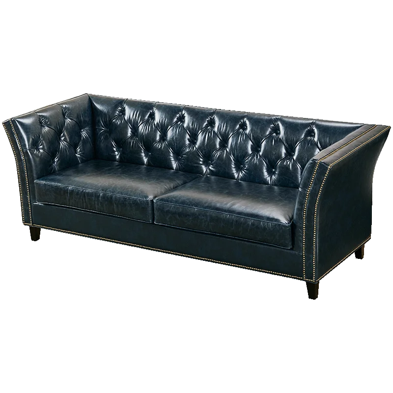 

American retro leather sofa combination first layer cowhide light luxury living room furniture European classic