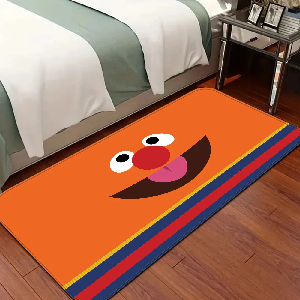 Sesame Street cartoon Printed Hallway Carpet Non-Slip Laundry Room Mat Laundry Decor Balcony Child Living Room Bedside Area Rugs