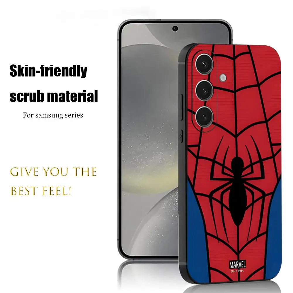 Man S-Spi-derES Movie Hot Phone Case For Samsung Galaxy S25 S24 S23 S22 S21 S20 Plus Ultra Note20 Soft Black