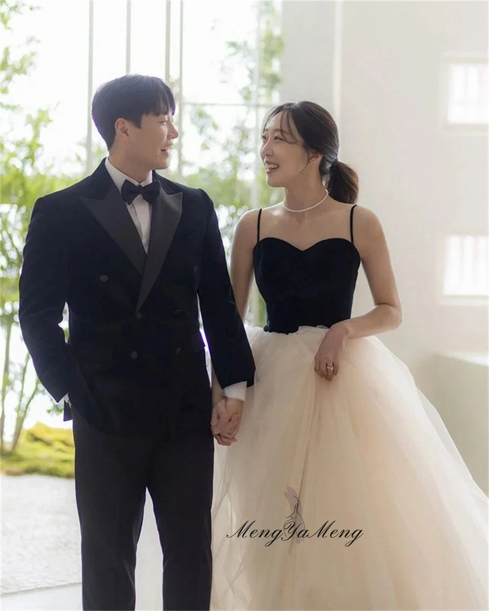 Sweetheart Sleeveless Evening Dress Korea Wedding Photo Shoot Tulle Floor Length Puffy Bridal Formal Party Corset Customized