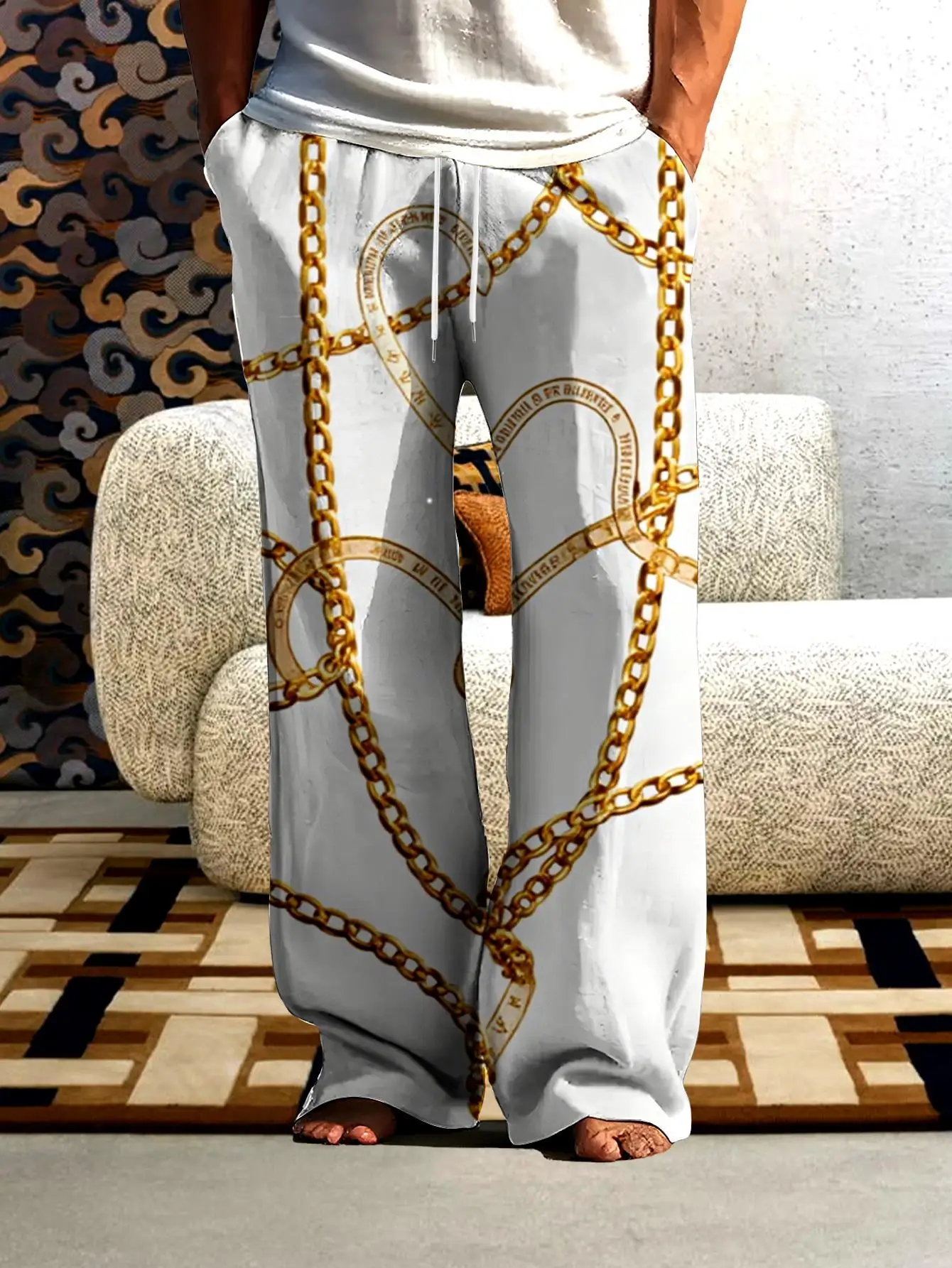 Men's Casual Long Pants 2026 Summer 3D Printed Trousers Hip-Hop Mens Graphic Pant Goth Fashion Vintage Trouser