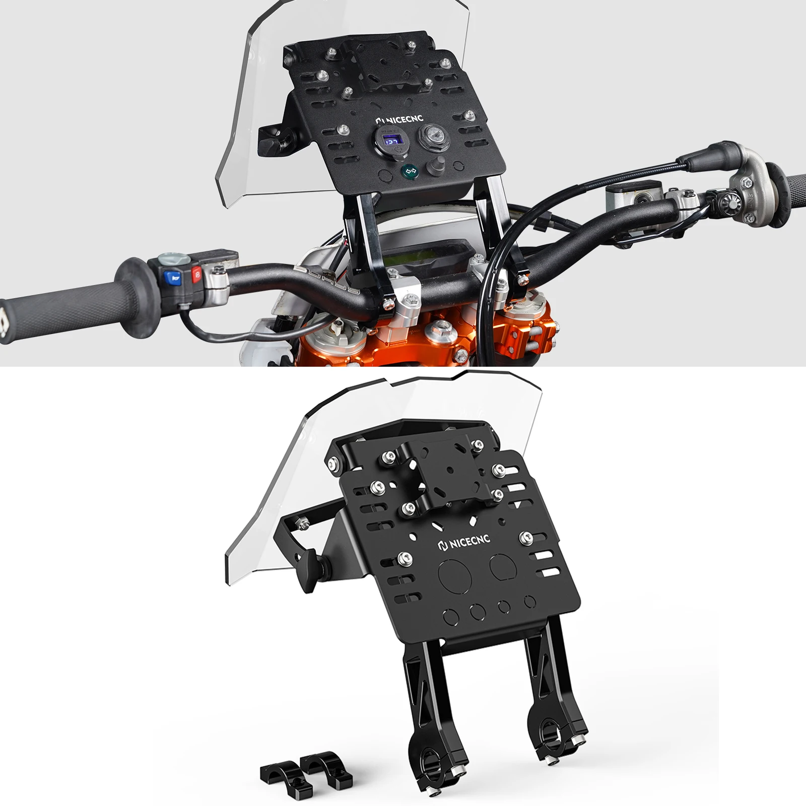 GPS Mount Bracket Mini Fairing Kit For KTM EXC 300 SXF 450 For Husqvarna TE 300 GasGas EC 300 Beta RR 300 Honda Yamaha Suzuki