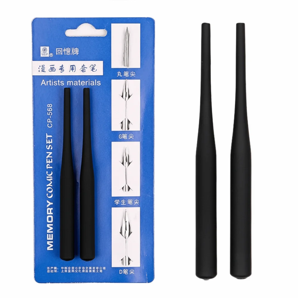 Fountain Pens Manga Calligraphy Dip Pen+4 Nibs Signature Lettering Calligraphy Dip Pen Kit Sketching Drawing Comic Dip Pen