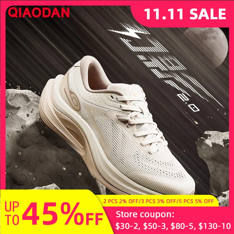 

QIAODAN Huanying 2 Running Shoes Women 2025 New Shock-Absorbant Non Slip Sportwear Mesh Breathable Sneakers QDB022252292