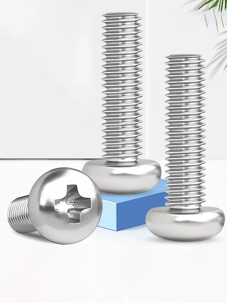 

5~50Pcs M4 M5 316 Stainless Steel Silver White Phillips Pan Head Small Screws Assortment Kit for Electronics DIY Machine Repair