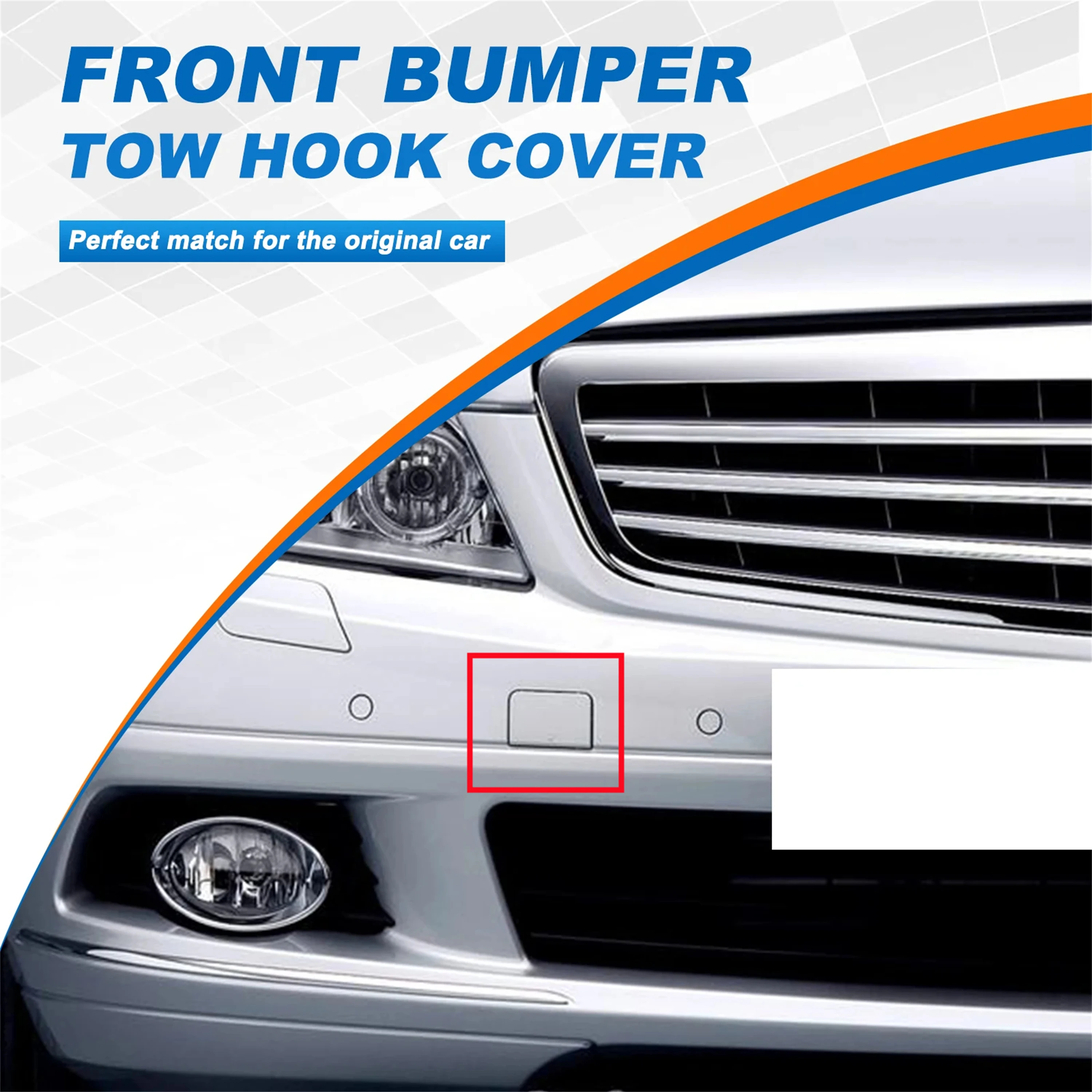 2 PCS Front Bumper Tow Hook Cover Cap For Mercedes-Benz C-Class W204 C200 C230 C250 C280 C300 C350 C63 AMG 2007-2011 2048850124