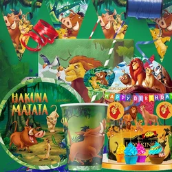 Cartoon The Lion King Theme Party Supplies Tableware Cup Plate Topper Kid Baby Girls Birthday Party Decoration Baby Shower