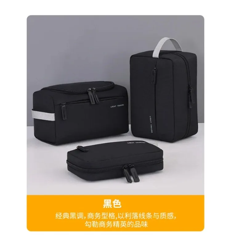 Große Kapazität Leichtgewichtige Wasserdichte Kosmetik-Organizer-Tasche mit Fächern Faltbare Make-up- und Toilettenartikel-Tasche – Detail 8