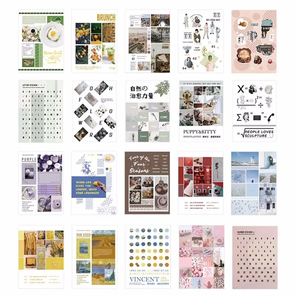 Sticker DIY Scrapbook Diary Stickers INS Style Journal Cartoon Bear Rosy Posy Decoration Stickers Notebook Sticker Set 20 Page