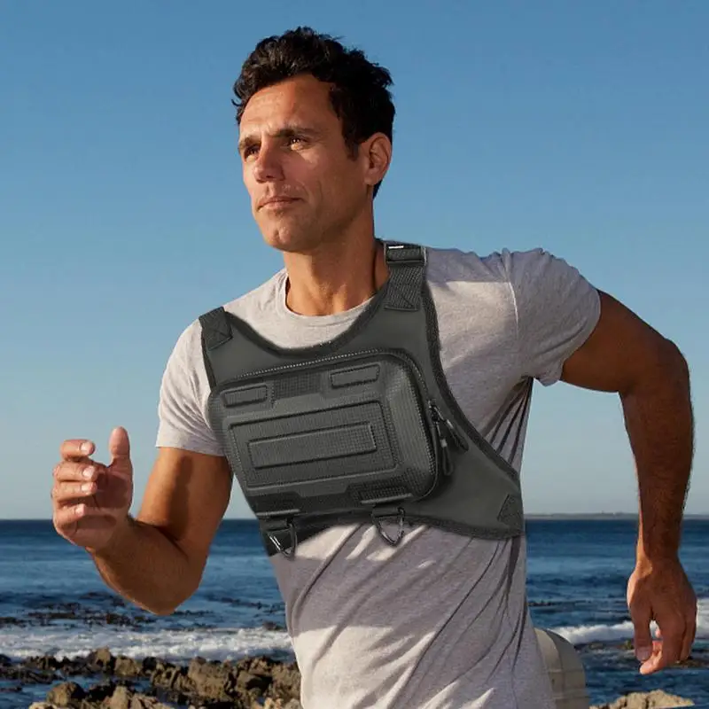 Running Chest Bag For Men Anti theft Travel Sport bag Hard Shell Mens running vest comfortable ergonomically designed bag