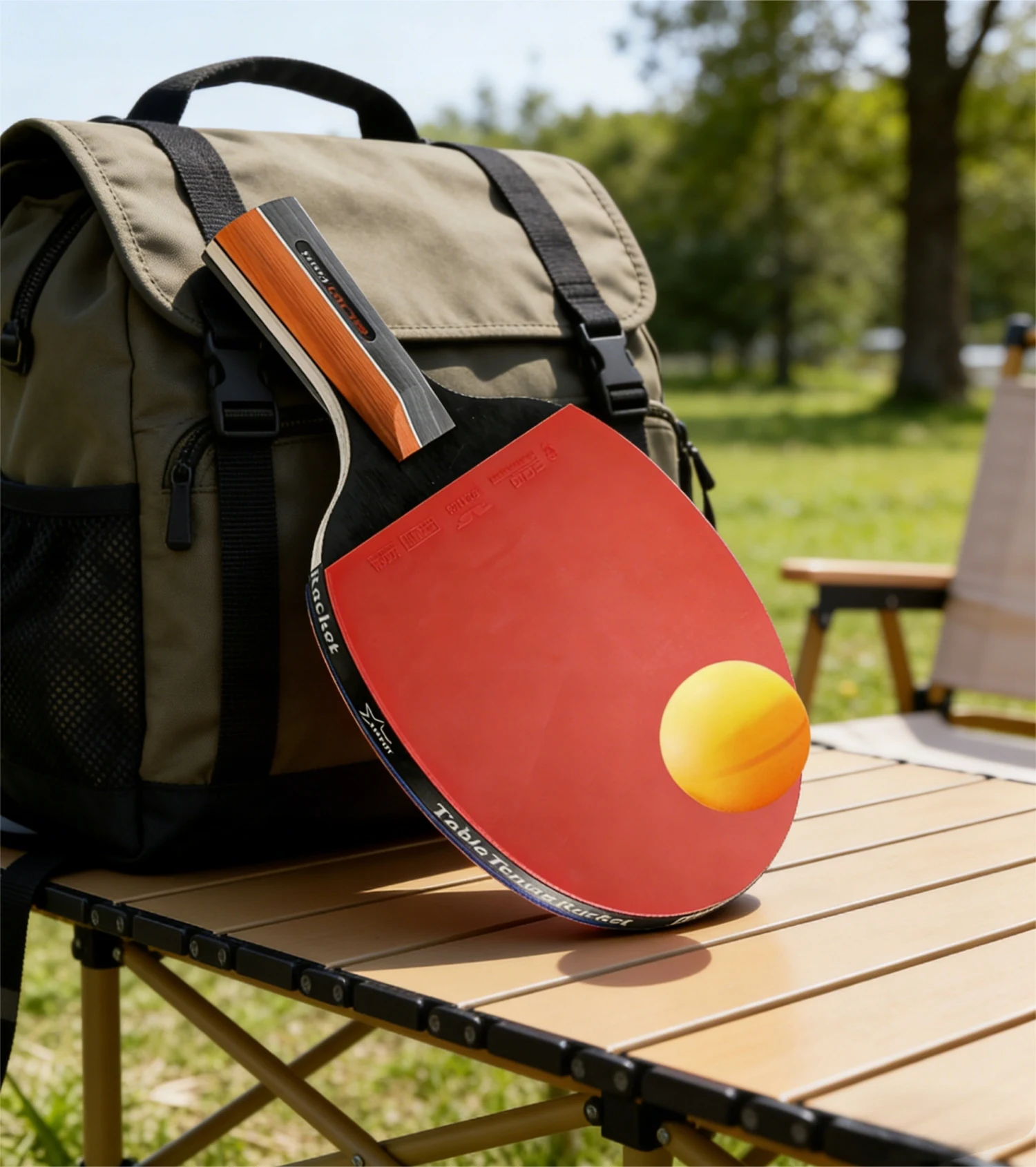 Set di Racchette da Ping Pong Semi-Professionali a 7 Strati – 2 Racchette con Custodia + 3 Palline, Gomma ad Alta Aderenza, Impugnatura FL per Control