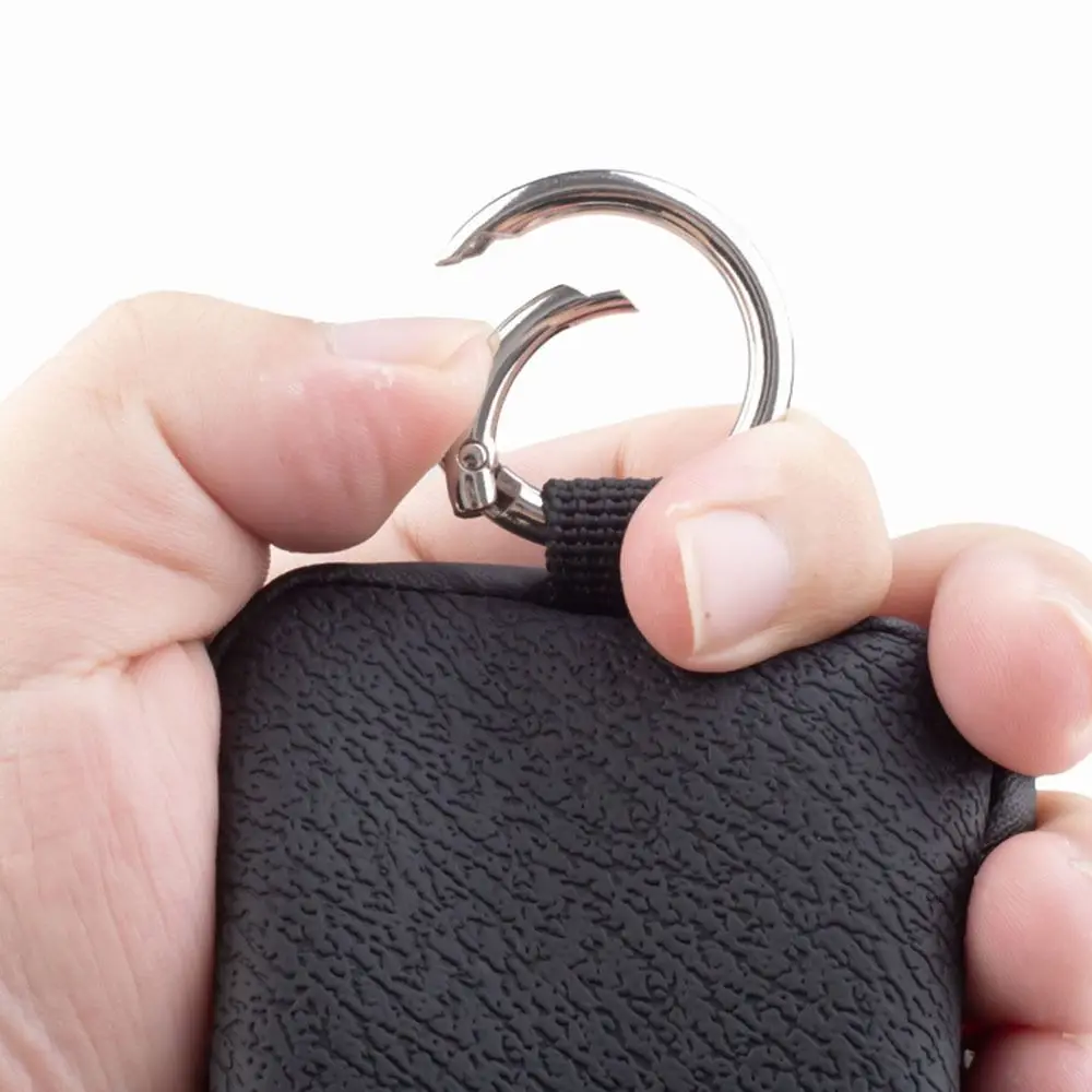 

Водонепроницаемый кошелек для монет из искусственной кожи с кольцевой застежкой, портативная ключница с защитой от потери, на молнии, компактный