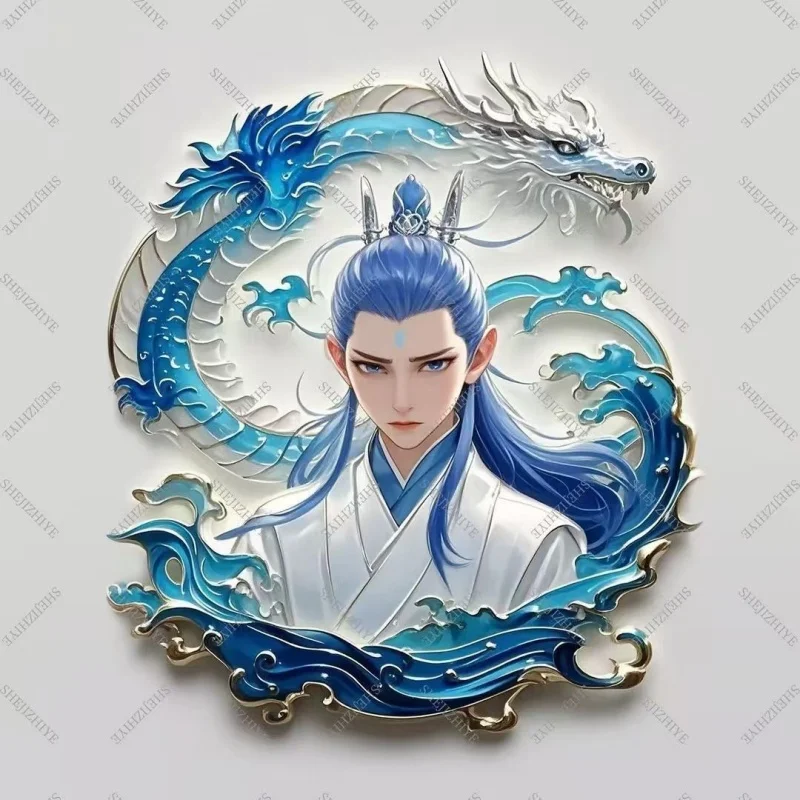 Nezha 2 Magical Children Roaring In The Sea New Aobing Aoguang High Beauty Handsome Acrylic Keychain Plaque Friend  Birthday Gif