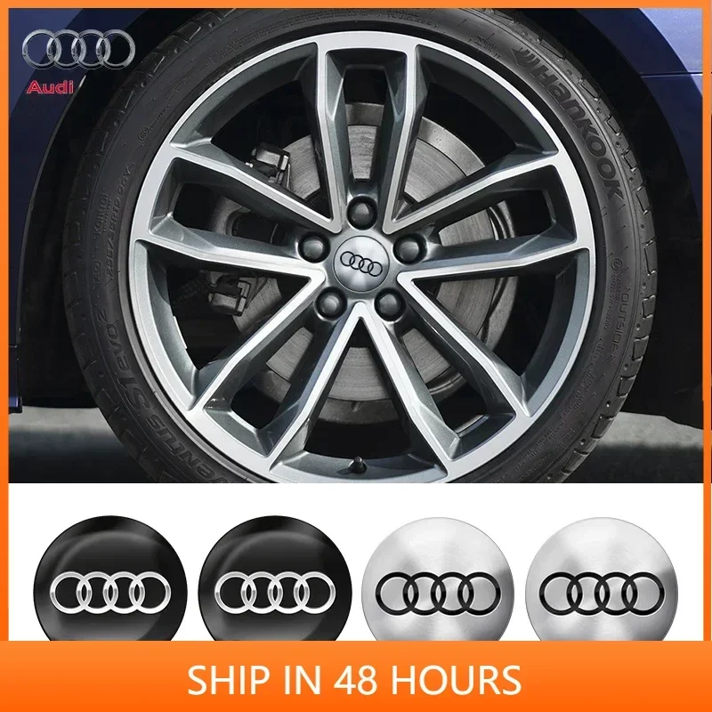 

4Pcs 75mm Car Wheel Hub Center Cap Metal Emblem Stickers For Audi A3 A4 A6 A5 Q5 A1 Q7 Q3 Q2 Q8 A7 A8 TT S1 SQ5 RSQ3 Car styling