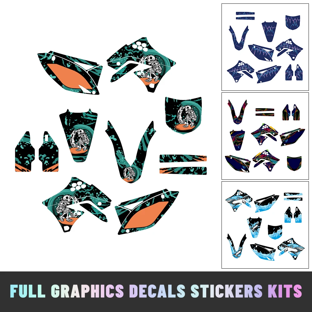 

Fit for Kawasaki KX250F KXF 250 KX 250F 2009-2012 Custom Number Motorcycle Fairing Graphics Background Decals Sticker