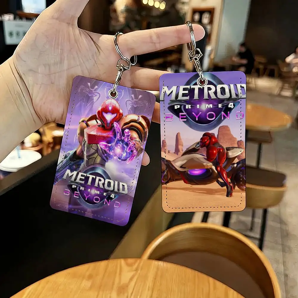 لعبة M-Metroid P-Prime-S 4 حامل بطاقة المفاتيح حلقة رئيسية قفل الباب الوصول واقية للهدايا الأمنية