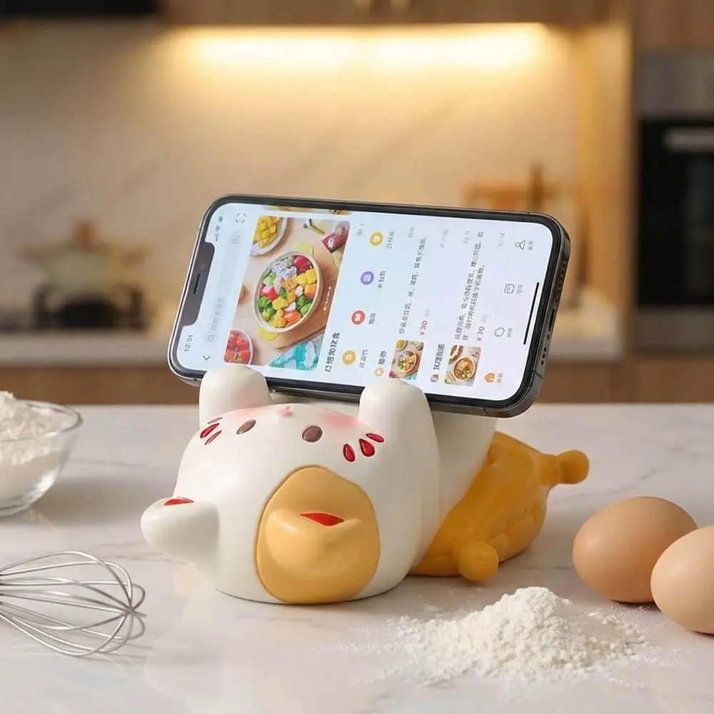 

Resin Cat Shaped Phone Holder Anti Slip Figure Model Cat Desktop Stand Portable Cartoon Cat Shape Phone Bracket Gift