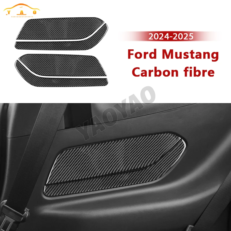 

Carbon Fiber For Ford Mustang GT 2024 2025 Car Inner Door Panel Decorative Cover Car Interior Accessories