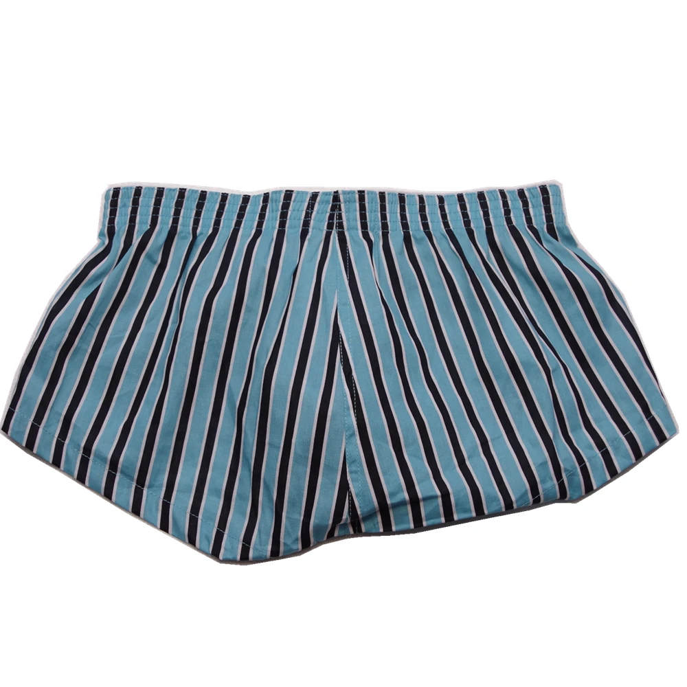 Striped Boxers Shorts Men Underwear Underpants Boxers Loungewear Pajamas Shorts Penis Pouch Male Panties