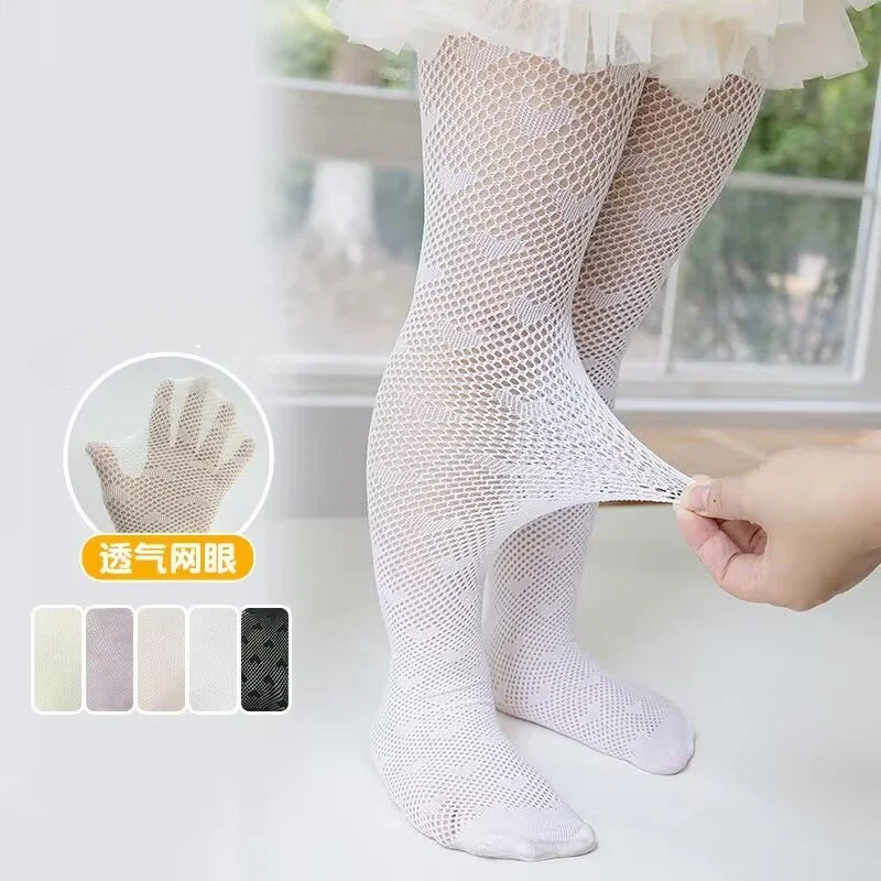Thin Breathable Baby Girl Tights Kids Dance Stocking Sock Children School Student Uniform Tights Princess Black White Pantyhose